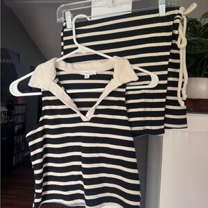 Chic Black and White Striped Women Shorts by Zara